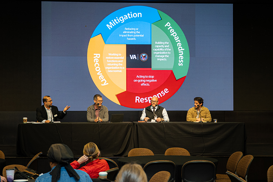 "Emergency experts discuss how to work together to minimize disruptions in disaster relief"
