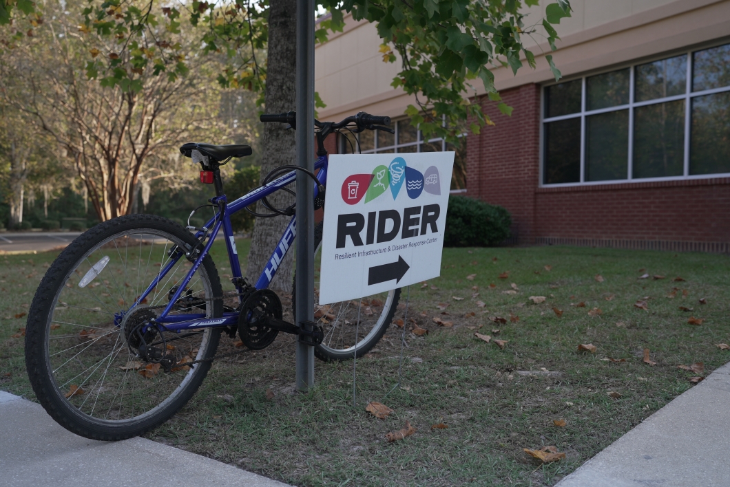 Bike parked outside RIDER building