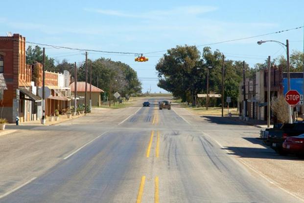 Rural road in a rural town