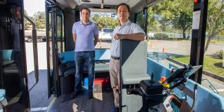 Professor Sungmoon Jung, left, and post-doctoral researcher MohammedReza Seyedi, Ph.D.